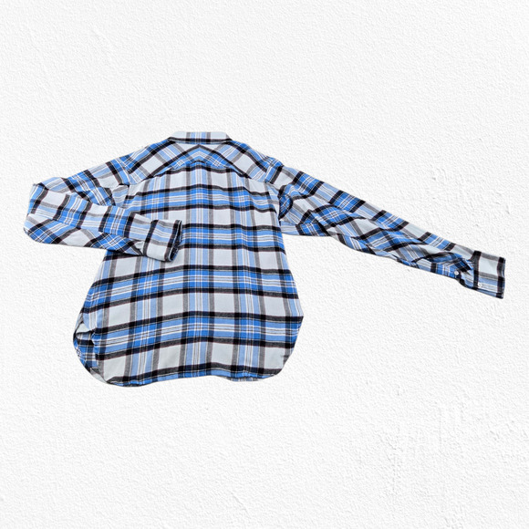 Rag & Bone Jonah Plaid Button Down Shirt Grey Blue Check Size Small $250 NWT - Picture 13 of 13